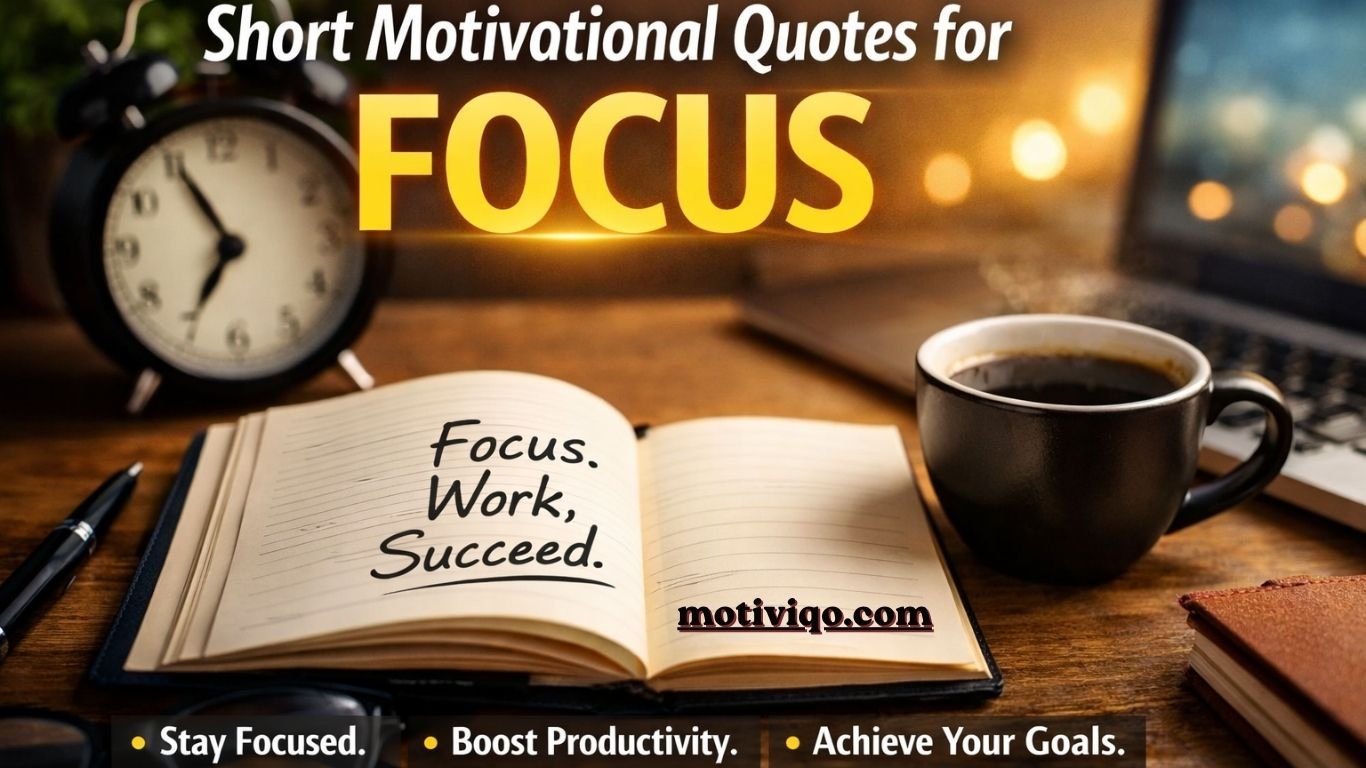 Short motivational quotes for focus to boost productivity and discipline