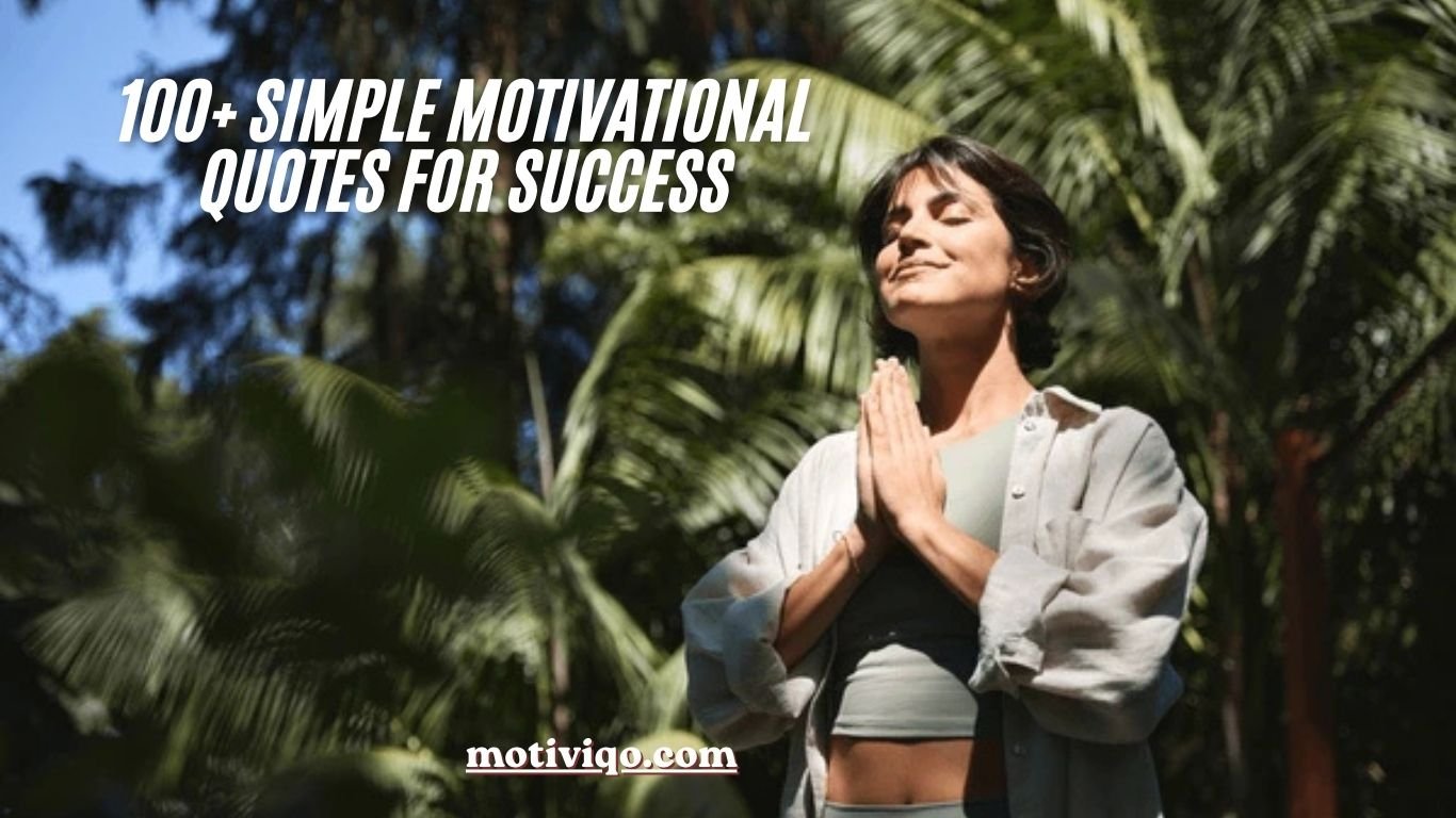 Simple motivational quotes for success with inspiring text on a clean background