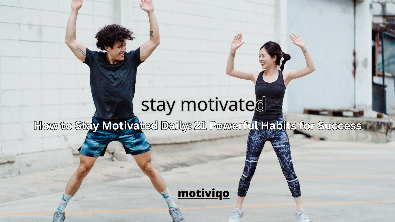 Person staying motivated daily by planning goals, building habits, and maintaining a positive mindset