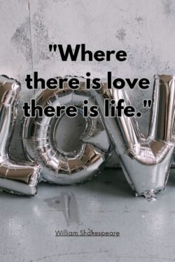 Mahatma Gandhi love quote saying "Where there is love there is life."